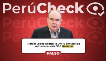 Es falso que la ONPE haya contabilizado votos de la serie 900 sin actas, como indicó López Aliaga