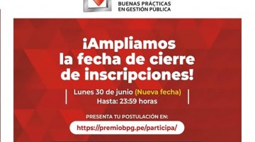 Se amplía plazo para postular al Premio Buenas Prácticas en Gestión Pública 2025