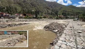 Obra de defensa ribereña paralizada pone en riesgo a población de Chalhuanca