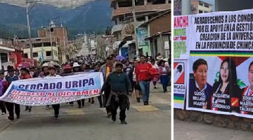 Congresista Taipe desesperada por figuretear enfrenta a pueblos de Uripa y Chincheros