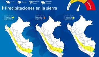 Senamhi emite alerta de lluvias hasta el 10 de setiembre en Apurímac 