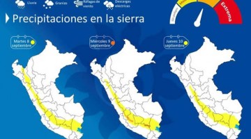 Senamhi emite alerta de lluvias hasta el 10 de setiembre en Apurímac 