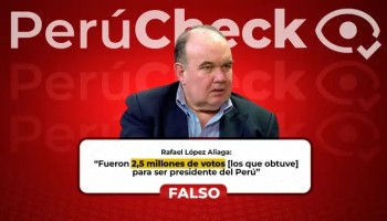 Rafael López Aliaga no obtuvo 2,5 millones de votos en su candidatura presidencial