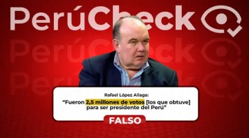 Rafael López Aliaga no obtuvo 2,5 millones de votos en su candidatura presidencial