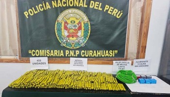 Policía incauta explosivos durante intervención a cabaña rústica en centro poblado Ccollpa, en Curahuasi 