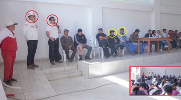 Captan a gerente y regidor de Municipalidad Provincial de Abancay en acto público con candidatos de Ahora Nación