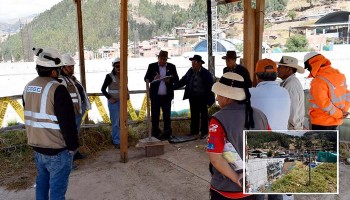 Dirigentes y pobladores exigen celeridad en obra del Hospital de Tambobamba que apenas supera el 20 % de avance físico