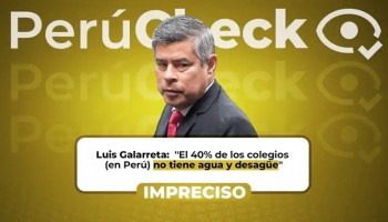 ¿40% de colegios peruanos no tiene agua ni desagüe, como dijo Luis Galarreta?