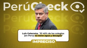 ¿40% de colegios peruanos no tiene agua ni desagüe, como dijo Luis Galarreta?