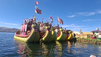 Puno: tradicional escenificación de la salida de Manco Cápac y Mama Ocllo