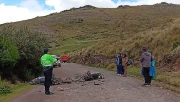 Choque frontal entre dos motocicletas deja un muerto y un herido grave, en Chaccrampa