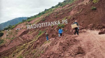 Ocobamba y Huaccana aisladas por derrumbe en sector de Sarahuarcay 