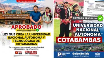 Congresistas populistas engañan a pobladores con cuento de la creación de universidad propia en Cotabambas