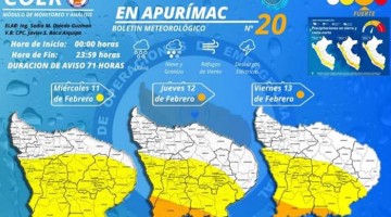 Alertan precipitaciones intensas y ráfagas de viento del 11 al 13 febrero 