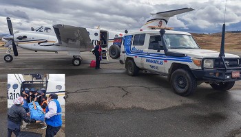 Essalud Apurímac: con éxito paciente en estado crítico fue referenciada en ambulancia aérea a Lima 