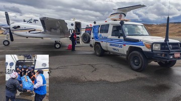 Essalud Apurímac: con éxito paciente en estado crítico fue referenciada en ambulancia aérea a Lima 