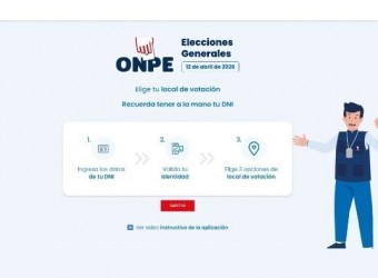 ONPE habilita plataforma para elegir local de votación