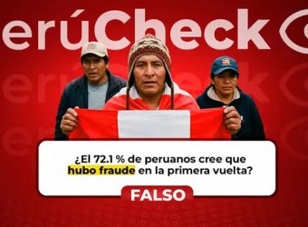 No, el 72% de los peruanos no considera que hubo ‘fraude’ electoral en la primera vuelta, como dice viral