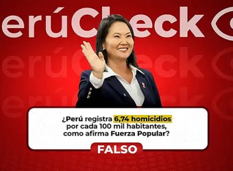 Plan de Gobierno de Fuerza Popular afirma que tasa de homicidios es de 6,74 homicidios, pero es falso