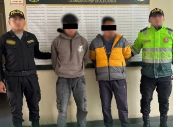 Detienen a dos sujetos acusados de ultrajar adolescente, en Chalhuanca