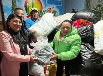 Radio Titanka entrega ayuda humanitaria a DISA Apurímac II para enfrentar ola de frío 