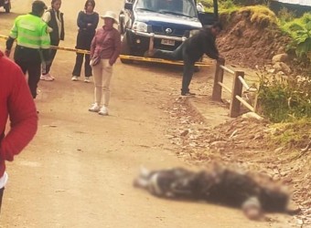 Hallan cuerpo calcinado de hombre en vía que conduce a localidad de Ocobamba