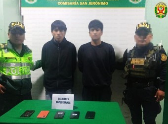 Policía desbarata banda dedicada al robo de celulares en San Jerónimo 