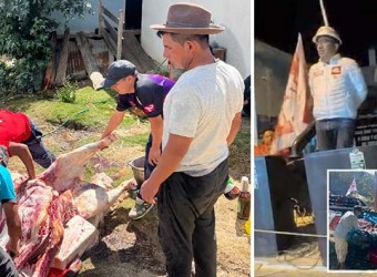 ¿De dónde tanta plata?: matan toro para inauguración de local de campaña de Ahora Nación, en Bacas