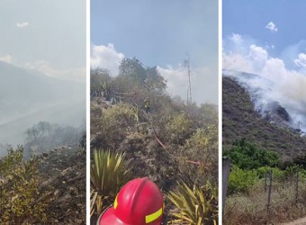 Sin agua, sin bombas contra incendios, bomberos enfrentaron voraz incendio forestal en Pachachaca