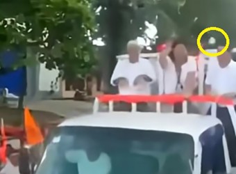 Keiko Fujimori recibió impacto de globo con agua durante recorrido político en Iquitos