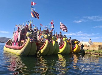 Puno: tradicional escenificación de la salida de Manco Cápac y Mama Ocllo