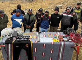 6 detenidos en operativo contra minería informal y actividades ilegales en Apu Pisti 