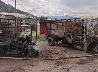 Incendio en depósito del Municipio de Tamburco habría sido provocado