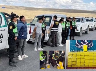 Cuatro sujetos caen con más de 80 kilos de clorhidrato de cocaína en Pampachiri 