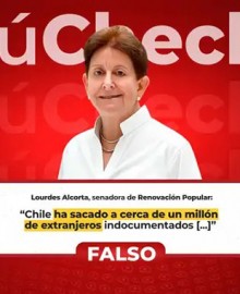 ¿Chile ha expulsado cerca de un millón de extranjeros, como afirmó Lourdes Alcorta?