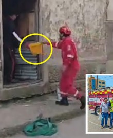 Bomberos apagan incendio con baldes en Curahuasi ¿Y qué fue del cisterna contraincendios donado por Corea del Sur? 