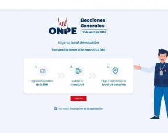 ONPE habilita plataforma para elegir local de votación