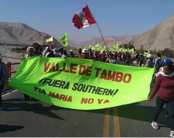 Tía María: anuncian paro de 48 horas contra construcción de mina en Valle de Tambo