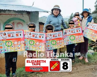 Congresista Taipe habría cometido infracción electoral utilizando a niños en su campaña proselitista
