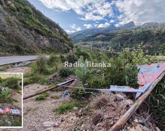 Curahuasi: destruyen paneles de candidato fujimorista colocados en carretera