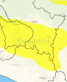 SENAMHI pronostica ocurrencia de precipitaciones pluviales del 20 al 22 de octubre en Apurímac
