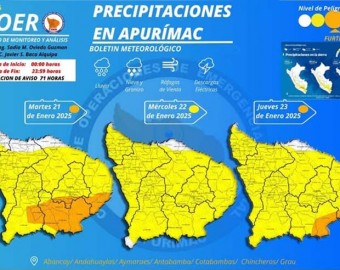 Continuarán lluvias intensas hasta el jueves 23 de enero en la región 