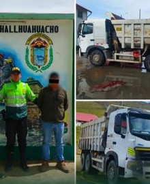 Policía interviene volquete con carga de mineral aurífero en Challhuahuacho