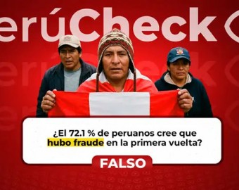 No, el 72% de los peruanos no considera que hubo ‘fraude’ electoral en la primera vuelta, como dice viral