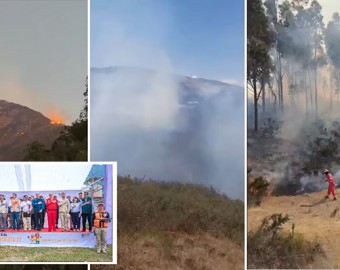 Cuatro incendios forestales opacaron lanzamiento de Plan Multisectorial ante Incendios Forestales 2025 - 2027, en Abancay