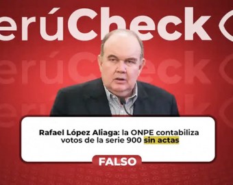 Es falso que la ONPE haya contabilizado votos de la serie 900 sin actas, como indicó López Aliaga