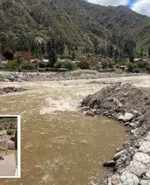 Obra de defensa ribereña paralizada pone en riesgo a población de Chalhuanca