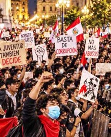 Jóvenes y colectivos sociales marcharon en todo el país y expresan su rechazo a Keiko