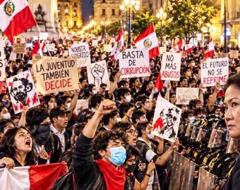 Jóvenes y colectivos sociales marcharon en todo el país y expresan su rechazo a Keiko