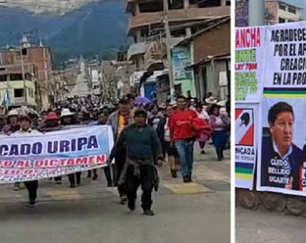 Congresista Taipe desesperada por figuretear enfrenta a pueblos de Uripa y Chincheros